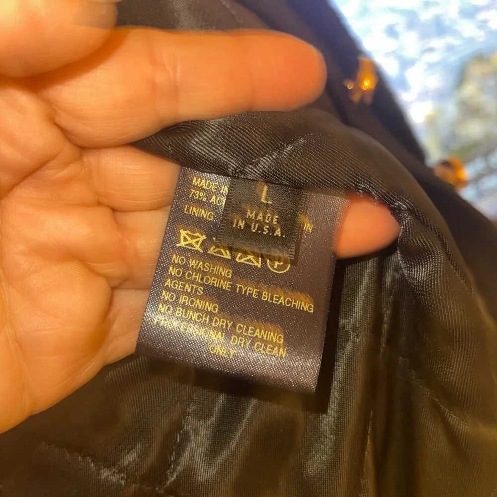 St John Vintage Womens Jacket Size Large Black Bomber Pockets Casual Faux Fur - Picture 11 of 16